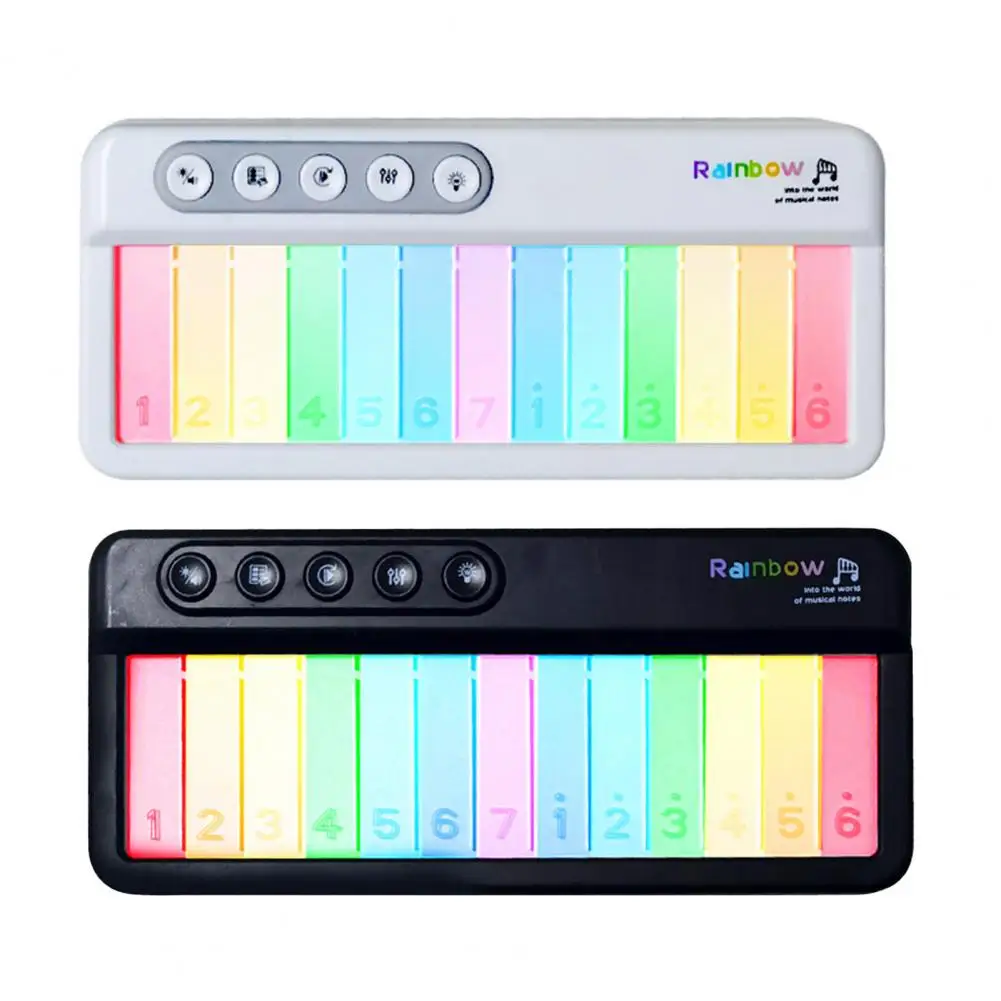 Piano de teclado eletrônico educacional para crianças, brinquedo musical para meninos e meninas, música light-up, 3 modos para crianças pequenas