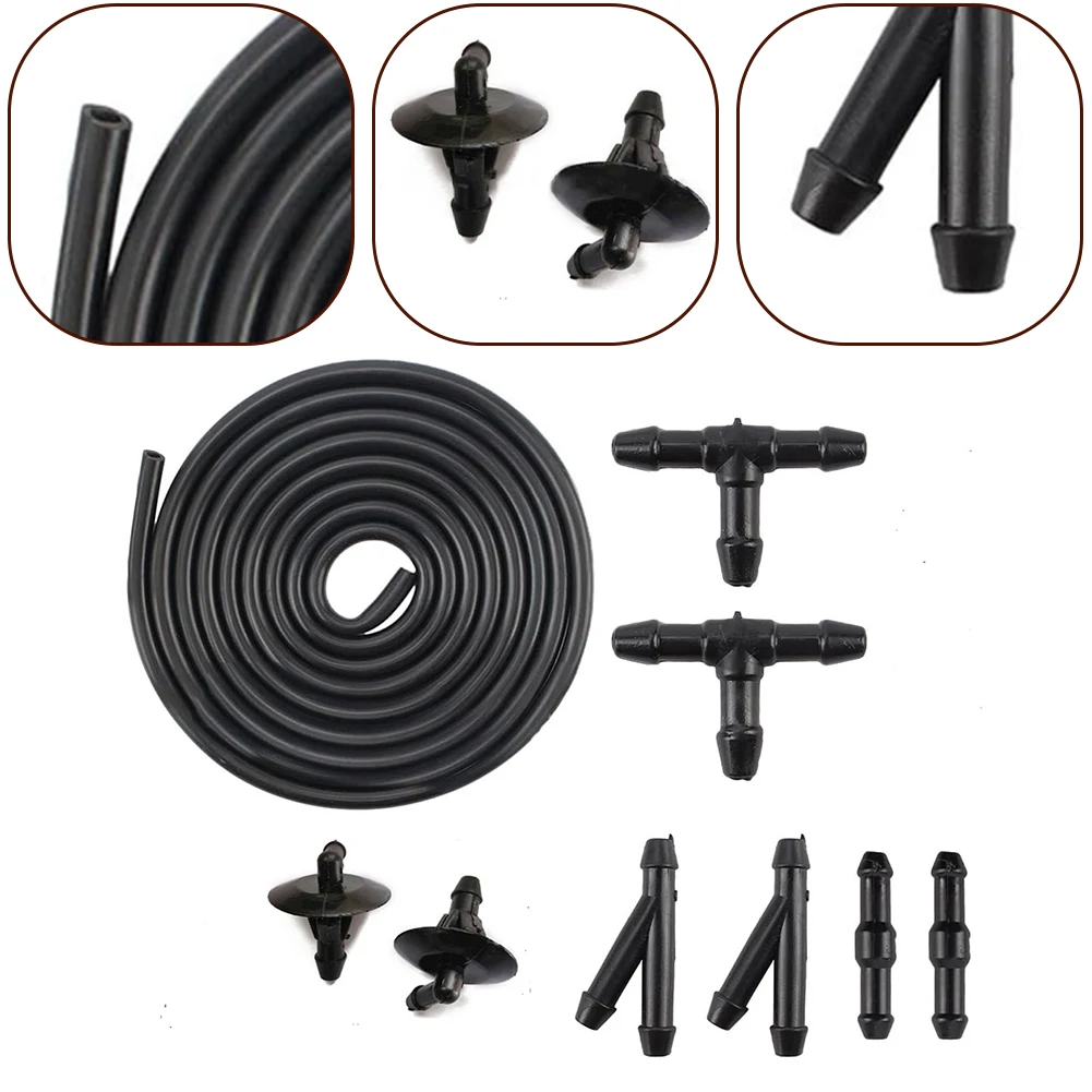 Car Windshield Wiper Washer Spray Nozzle Hose Set Auto Accessories For Sprinter Plastic Black Car Acesssories