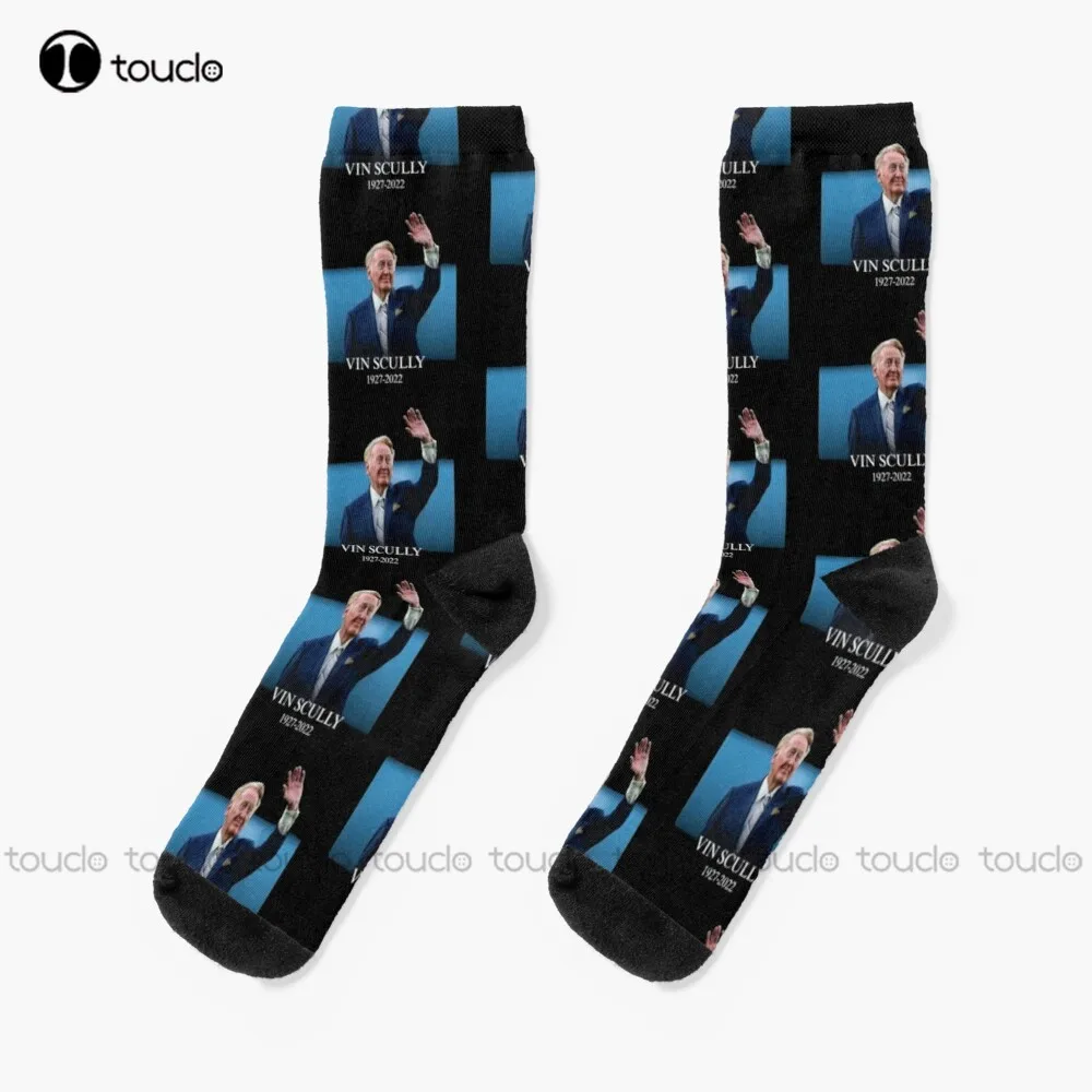 Vin Scully Socks Cool Socks For Men 360° Digital Print Custom Gift Christmas New Year Gift Creative Funny Socks Halloween New