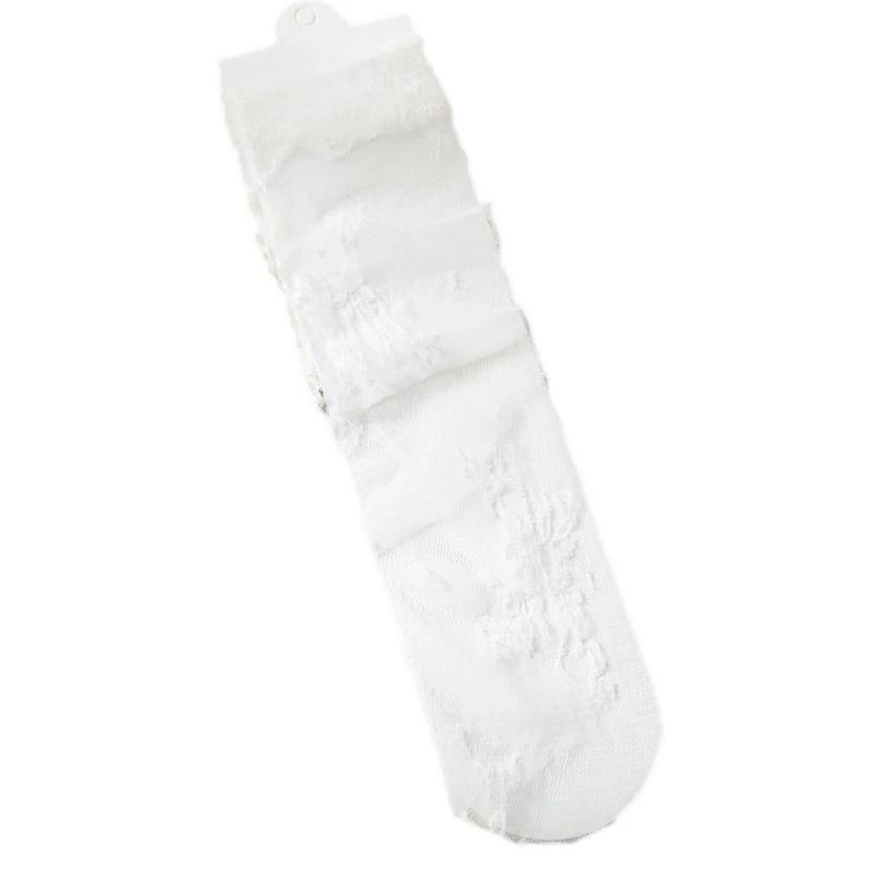 

Q22D женские летние кружевные сетчатые носки в японском стиле Лолита с цветочным принтом, жаккардовые прозрачные свободные до