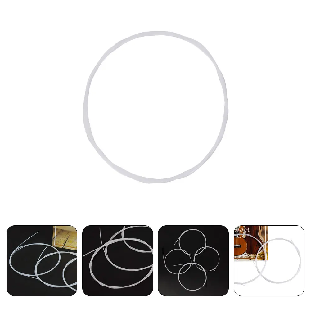 

4 Nylon Ukulele Strings Durable Clear Tone Replacement Parts Musical Instrument Accessories Ukulele Maintenance Sturdy Wire