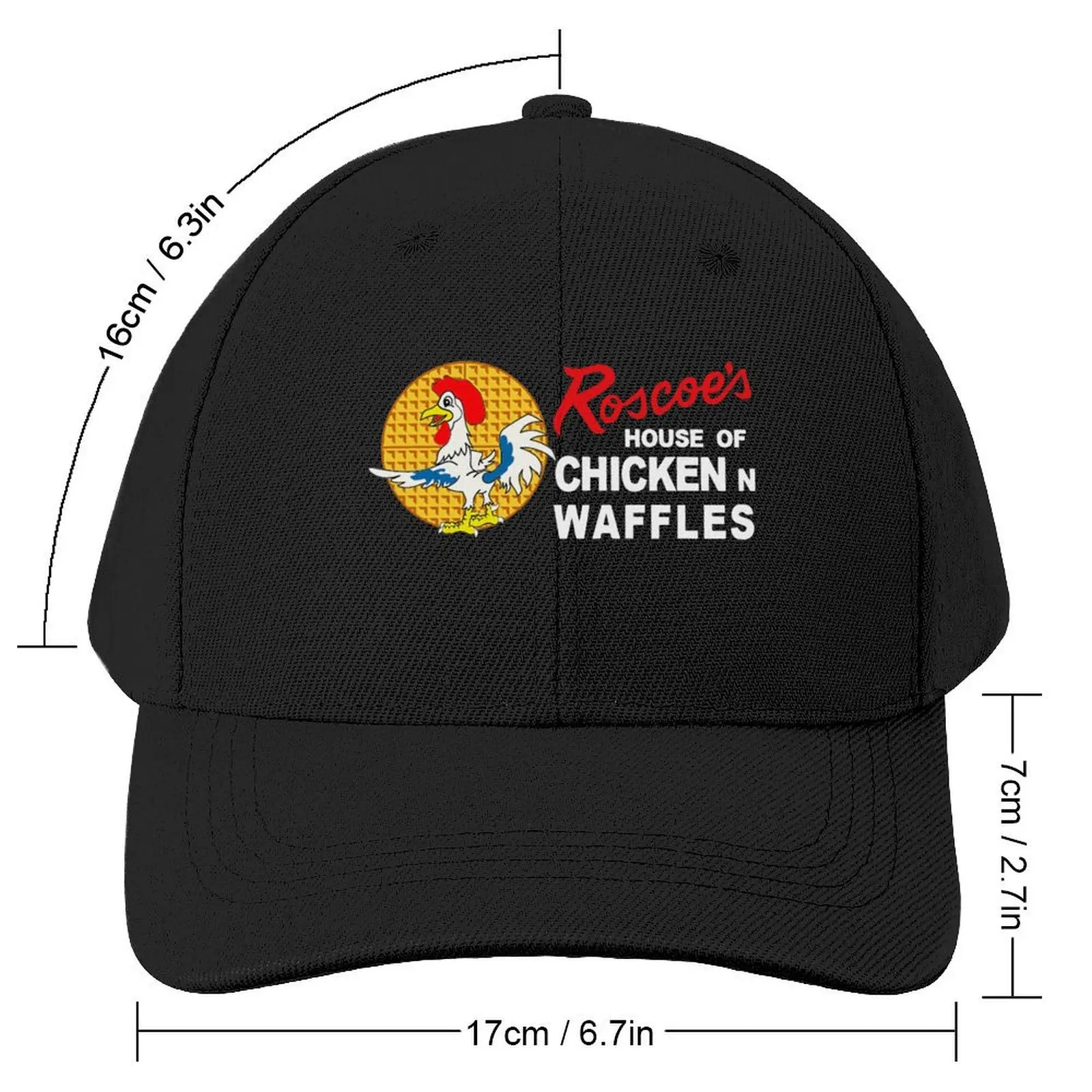 Vintage Roscoe's House of Chicken 'N Waffles Restaurant Design Baseball Cap Bobble Hat western Hat Hats For Men Women's