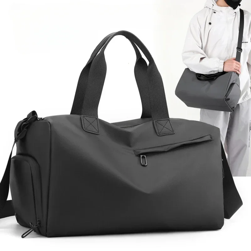 Bolsas de viaje Oxford de gran capacidad con cremallera, bolsas de Fitness sólidas, tela gruesa, bolsas deportivas de equipaje impermeables de alta capacidad