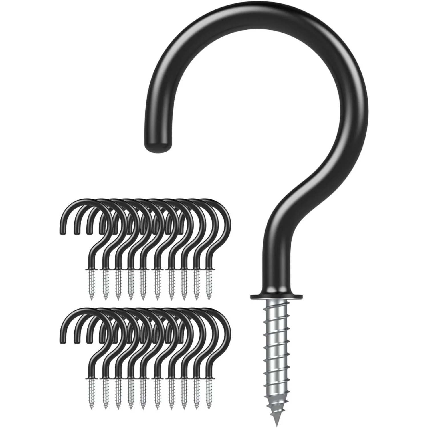 

Ceiling \u2013 Vinyl Coated Screw 1-1/2 Inches Cup \u2013 screw-in \u2013 20 Pack \u2013 Black