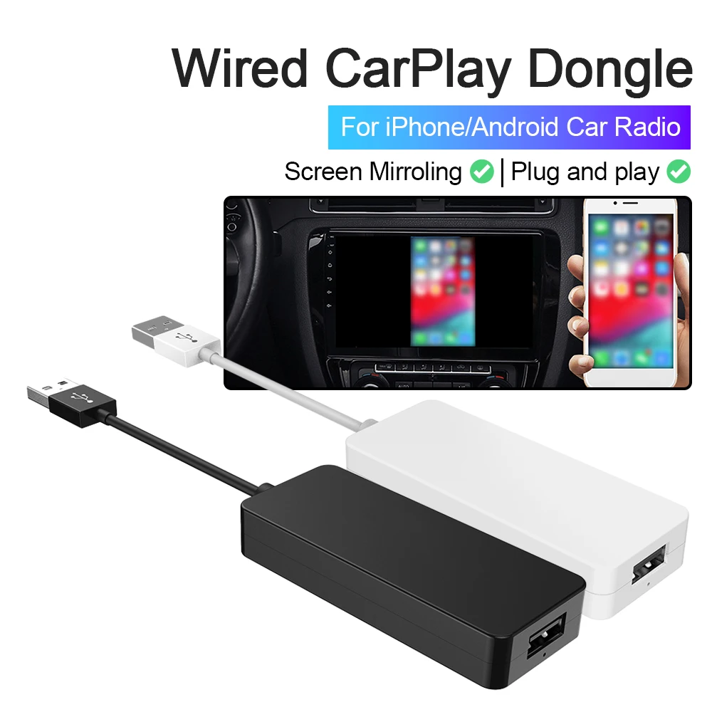 Hot Sale CarlinKit USB Wireless CarPlay Dongle Wired Android Auto AI Box Mirrorlink Car Multimedia Player Bluetooth Auto Connect