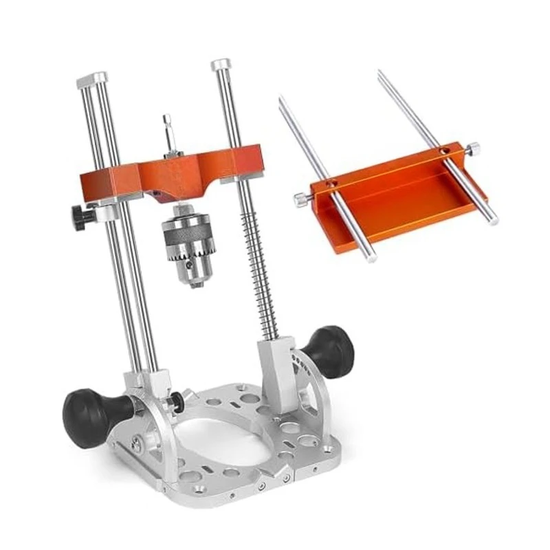 Portable drilling rig guide with ball bearing-lined guide rod 1/2