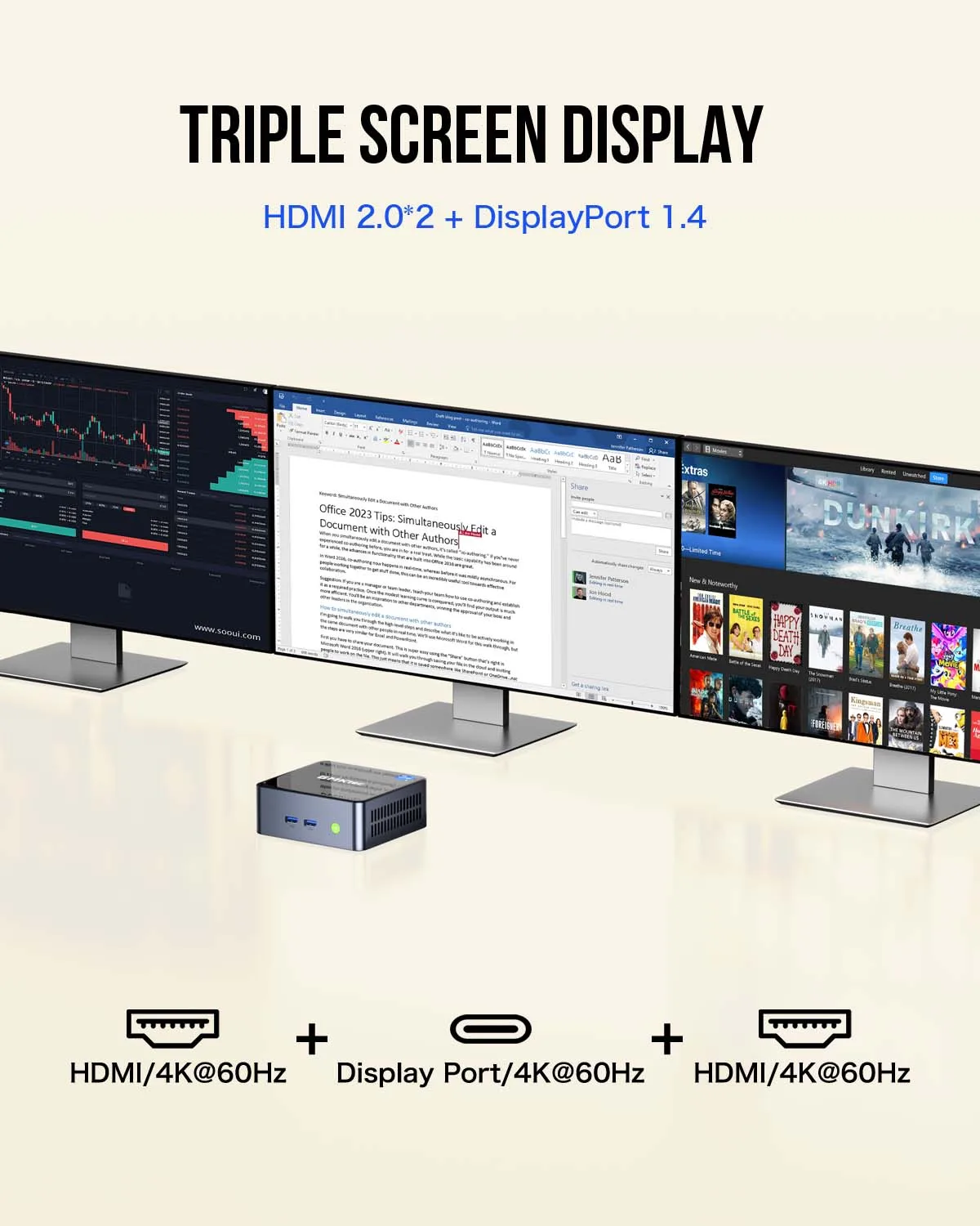 GMKtec M3 كمبيوتر صغير Intel i5 12450H DDR4 3200Mhz Wifi6 BT5.2 Windows 11 Pro مروحة مزدوجة عرض ثلاثي مكتب سطح المكتب ألعاب الكمبيوتر #5