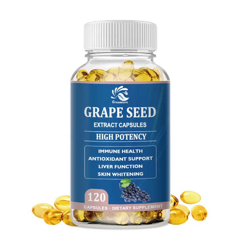 Greensure Grapeseed Extract - 150mg Grape Seed Capsule Rich In Resveratrol - Easier To Swallow 120 Capsule (Non GMO,Gluten Free)