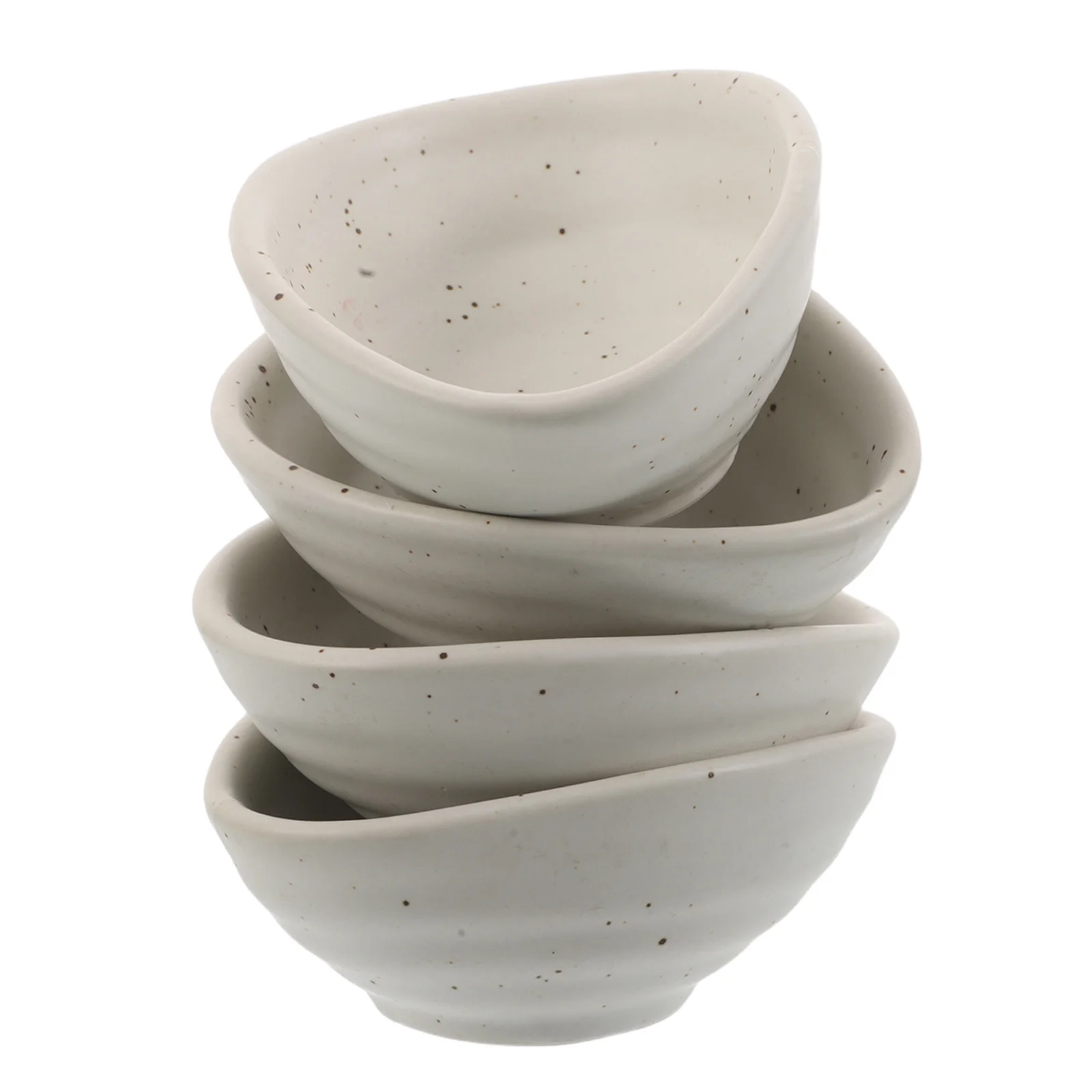 

4Pcs Japanese Style Ceramic Soy Sauce Dipping Dishes Elegant Mini Condiment Bowls for Home Table Party Soy Sauce Dish
