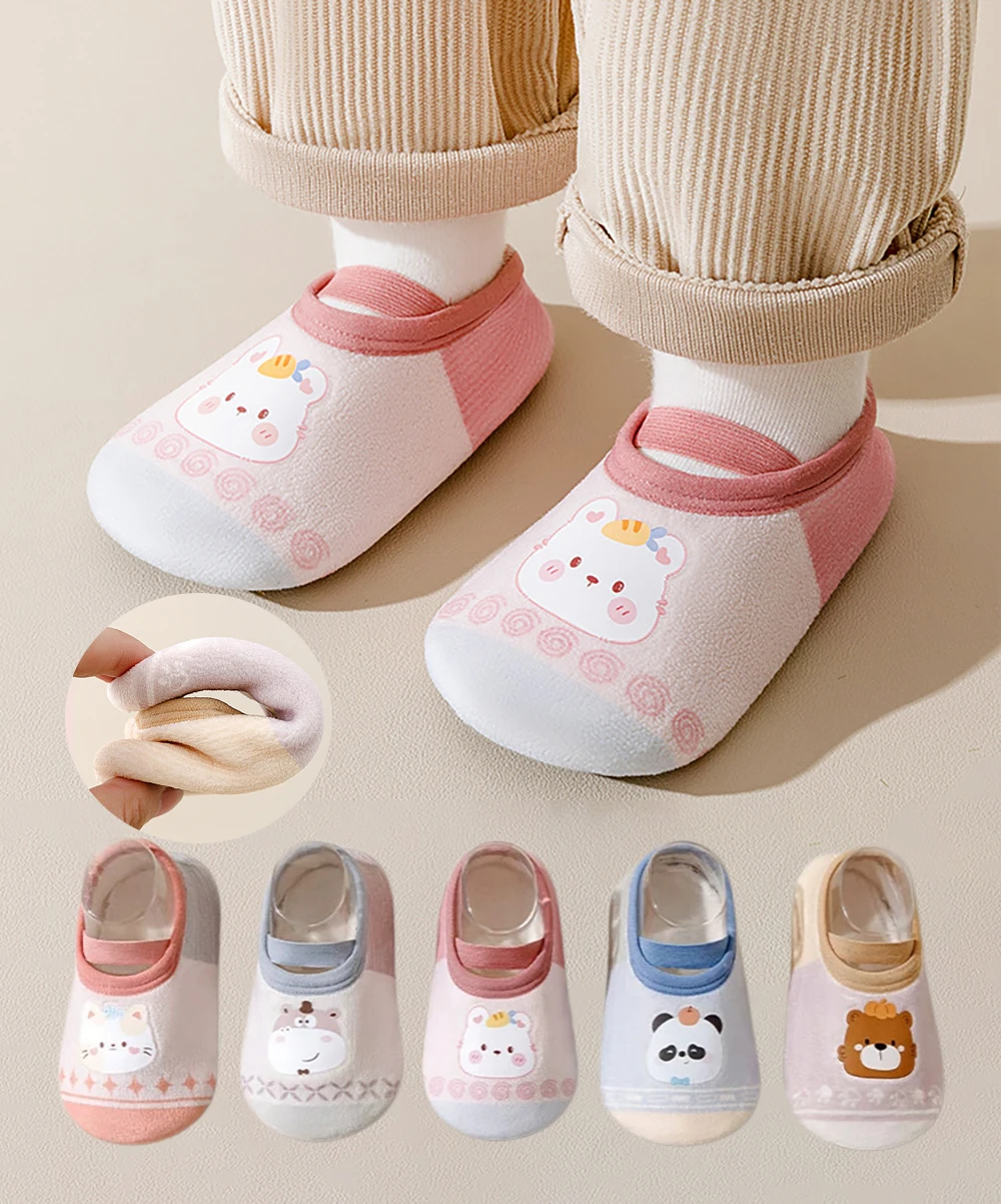6M-4T Baby Walking Shoes Cartoon Animal Soft Soled Children's Shoes Cute Breathable Girls Shoes Autumn Toddler Non-slip Shoes