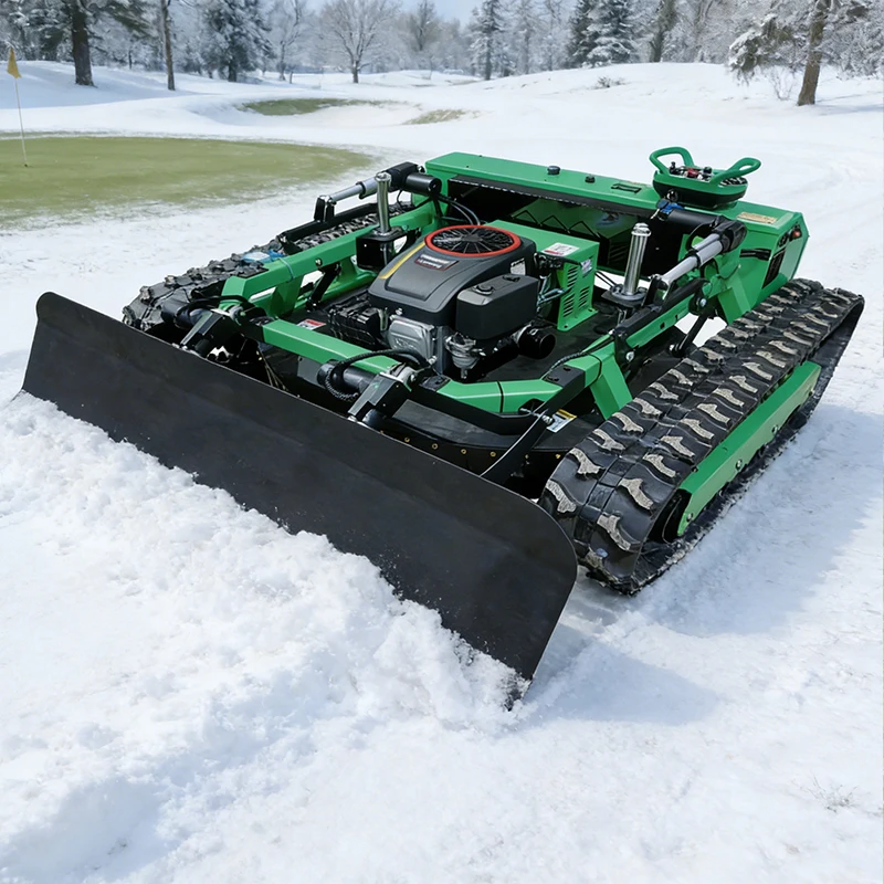 China Popular Wireless Lawn Mower Battery Lawn Mower Rubber Track Lawn Mower