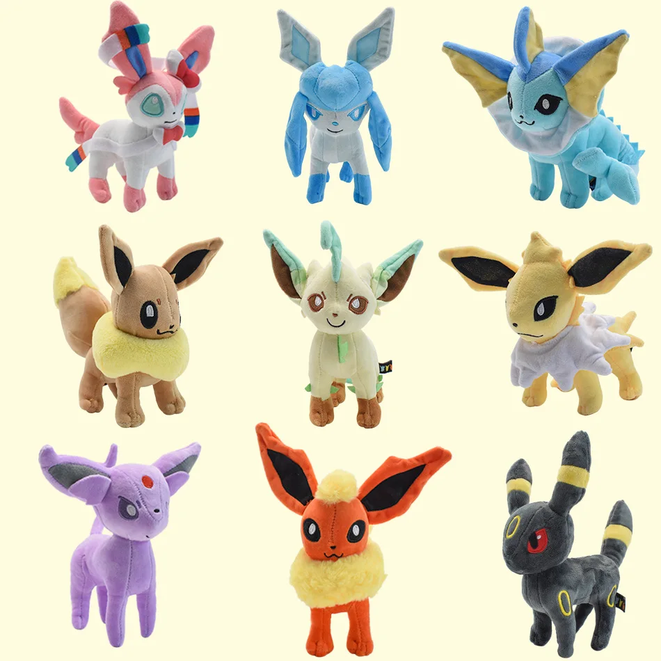 10Pcs/Set Anime Pokemon Eeveelution Eevee Family Glaceon Jolteon Vaporeon Flareon Espeon Umbreon Leafeon Sylveon Figure Toys