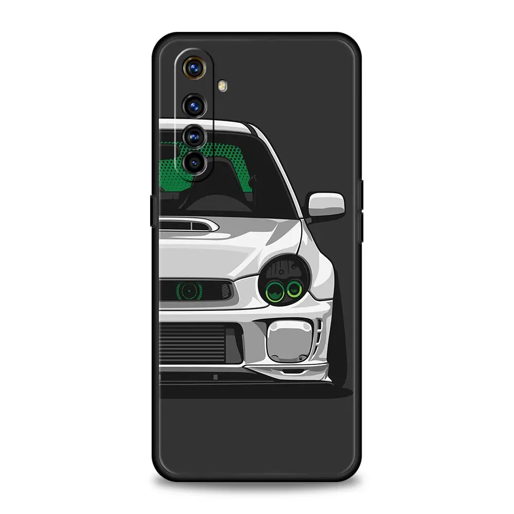 Japan JDM Sports Car For Realme GT Neo 2 3 3T Etui na telefon Realme 10 9 8 5G 7 6 GT2 Pro Plus 9i 8i C21 C11 C25 C35 Soft Cover