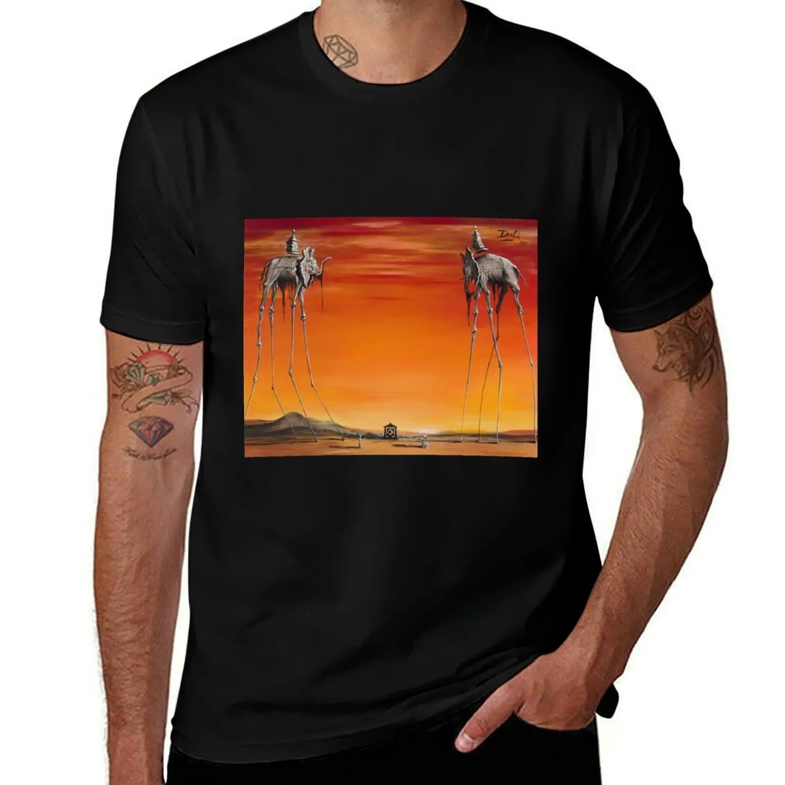 

salvador dali digital painting salvador dali artwork T-Shirt Blouse graphic t shirt vintage t shirts for men