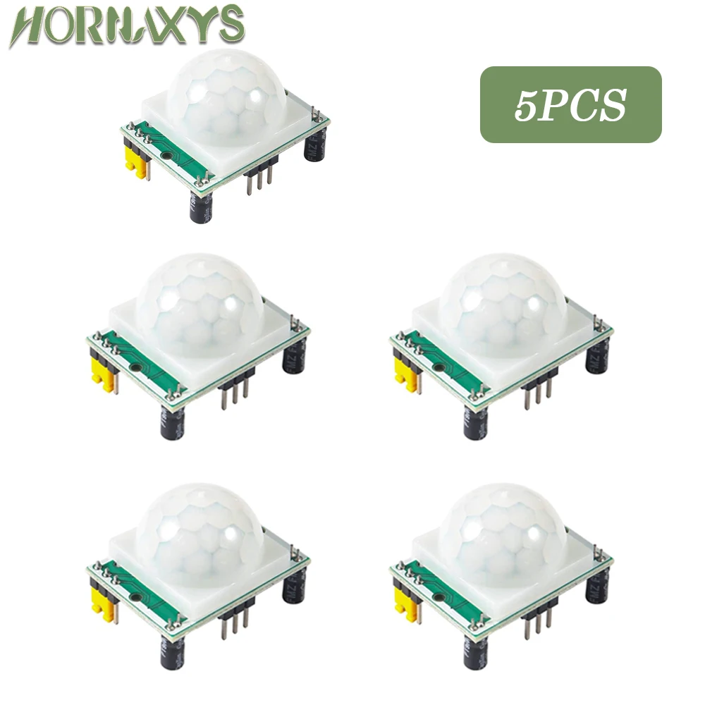 1-10pcs HC-SR501 Adjust IR Pyroelectric Infrared PIR Motion Sensor Detector Module for arduino for raspberry pi kits + Case