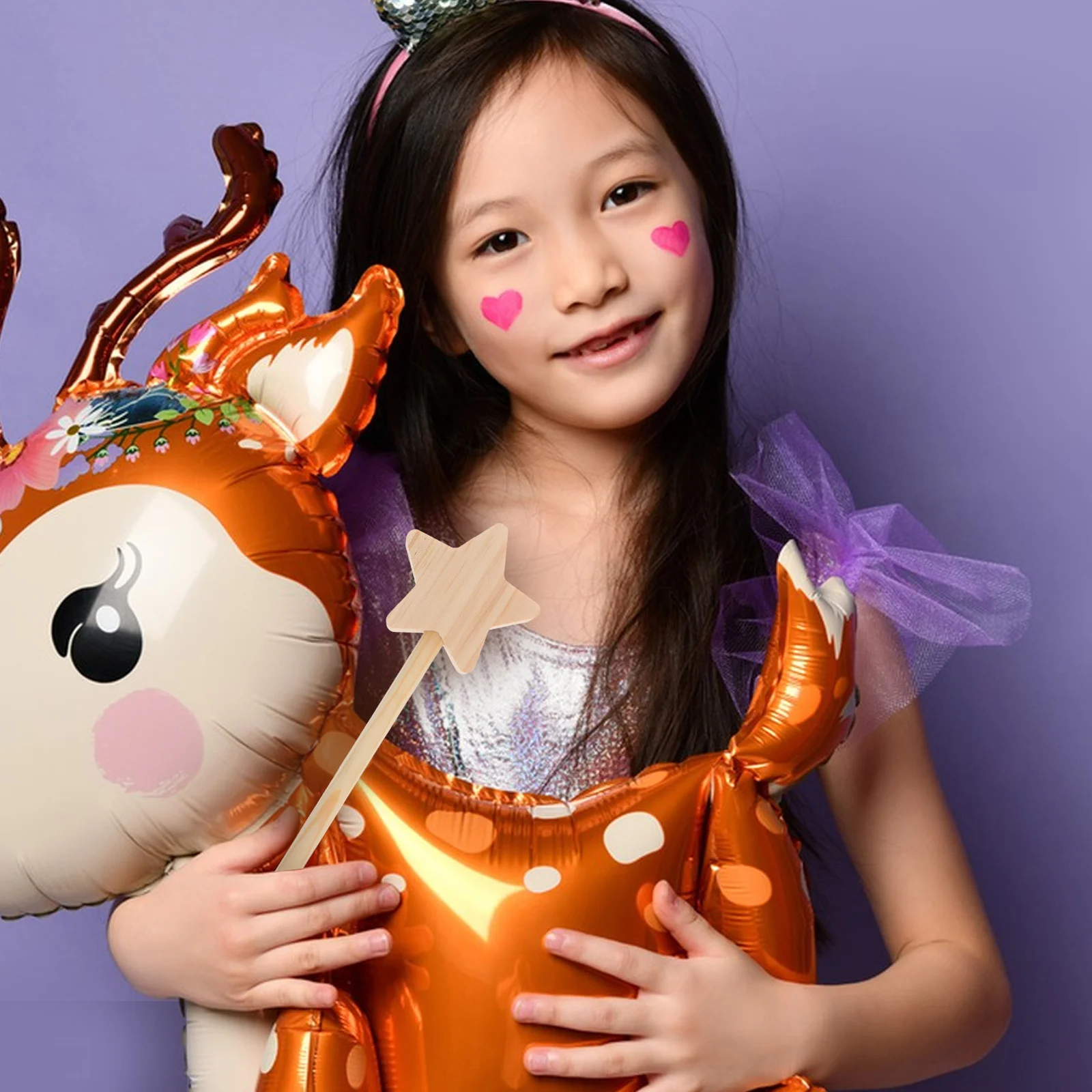 

3Pcs Star Fairy Wands Unfinished Wood Blank Crafts Supplies Party Favor DIY Coloring Wooden Wand Painting Stick Roleplay