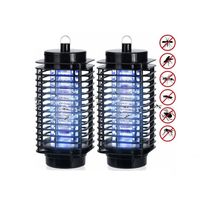 Electric Shock Mosquito Killer Lamp LED Portable Trapping and Insect Killing Lamp Black Physical Fly Traps Outdoor/Indoor