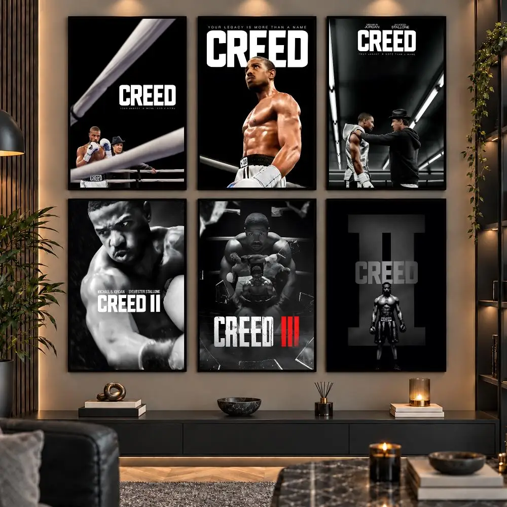 Boxing Drama Film C-Creed Painting Calligraphy Canvas Poster Wall Art Prints for Living Room Bedroom Home Decor Gift