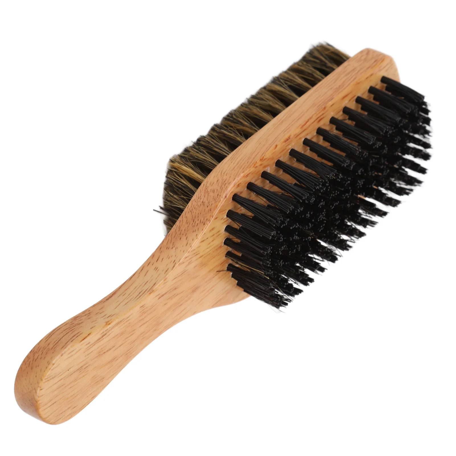 Beard Brush Double Sided Beard Brush Imitation Brush with Rubber Wood Handle for Men Double Sided Beard Comb