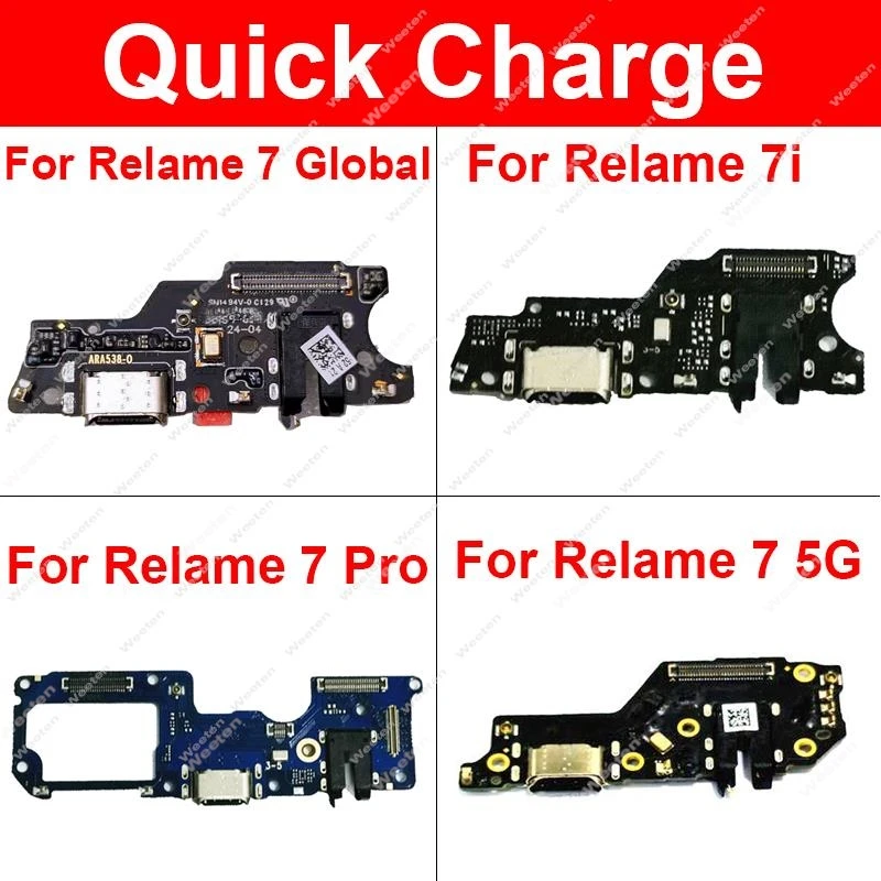 USB Charger Board Dock For Realme 7 7i 7 Pro Global 5G USB Charging Jack Port Connector Board Replacement Repair Parts