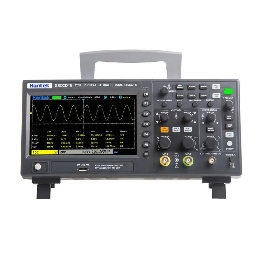 Hantek DSO2C15 2-Channel 150MHz 1GSa/S Digital Storage Oscilloscope without AWG Signal Generator