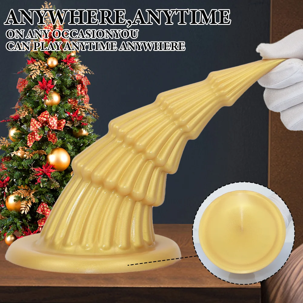 Christmas Tree Dildo Soft Alien Pleasure Silicone Anal Plug Orgasm Adult Sex Toys G-Spot Butt Masturbator Dilator for Men Women
