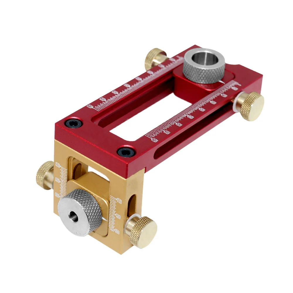 Posizionatore per la lavorazione del legno 2 in 1 perforatore per il posizionamento del lettino per bambini strumento Hardware per punzonatura a vite a testa piatta obliqua incrociata