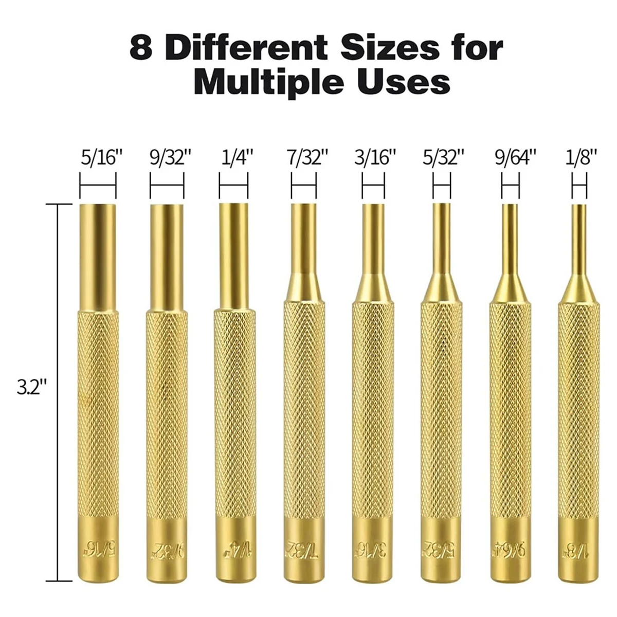 ELBA_Comprehensive Roll Pin Punch Set, Removing & Repair Tool Kit Perfect for Automobile, Jewelry, Watches, Crafts and More