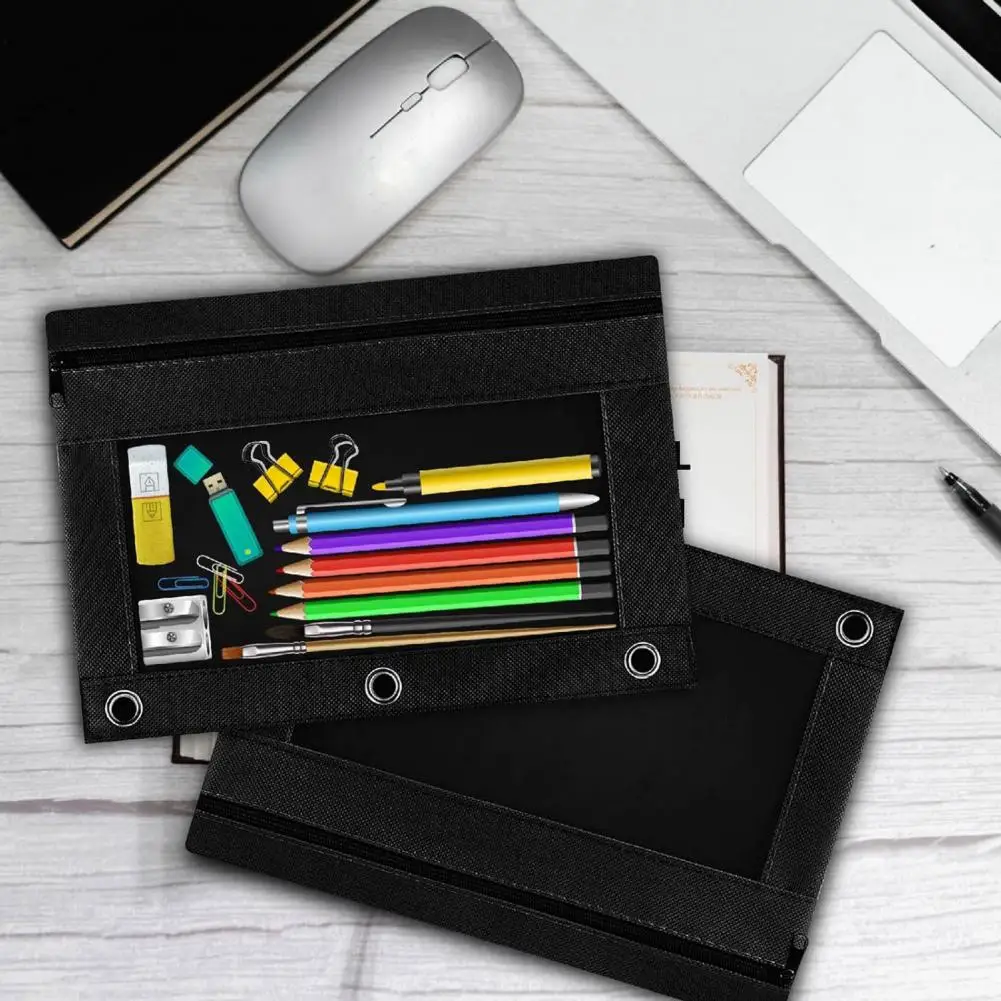 Прозрачный карандаш, фотокарандаш из ткани Оксфорд высокой плотности, фотокарандаш с окошком, дизайн для школы для девочек