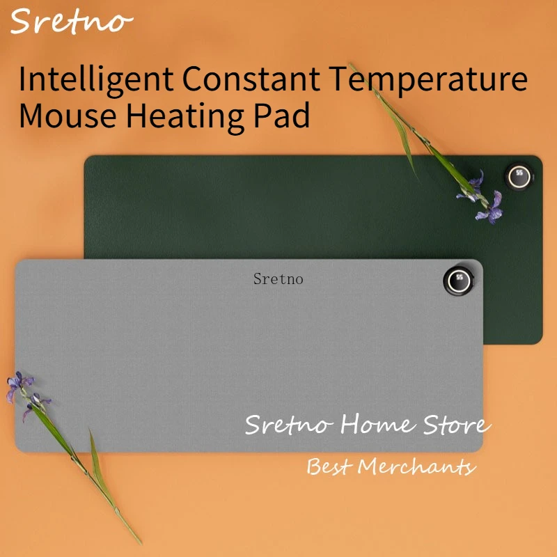 

SRETNO Electric Heating Mouse Pad Digital Display,Temperature Control,Office Heating Desk Pad Waterproof Warm Hand Warm Desk Pad