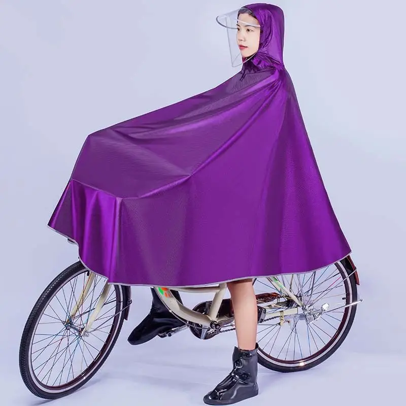 Cycling Raincoats Thicker Hooded Water-proof Wind-proof Long Poncho Universal Rain Cape Protective Bicycle Safe Scooter Cover