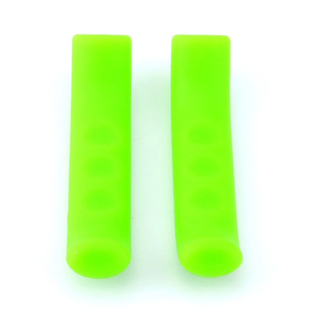 

1Pair Silicone Bike Handlebar Grips Brake Cover Green Ergonomic Shock Absorbing Protective Covers for Mountain Cruiser
