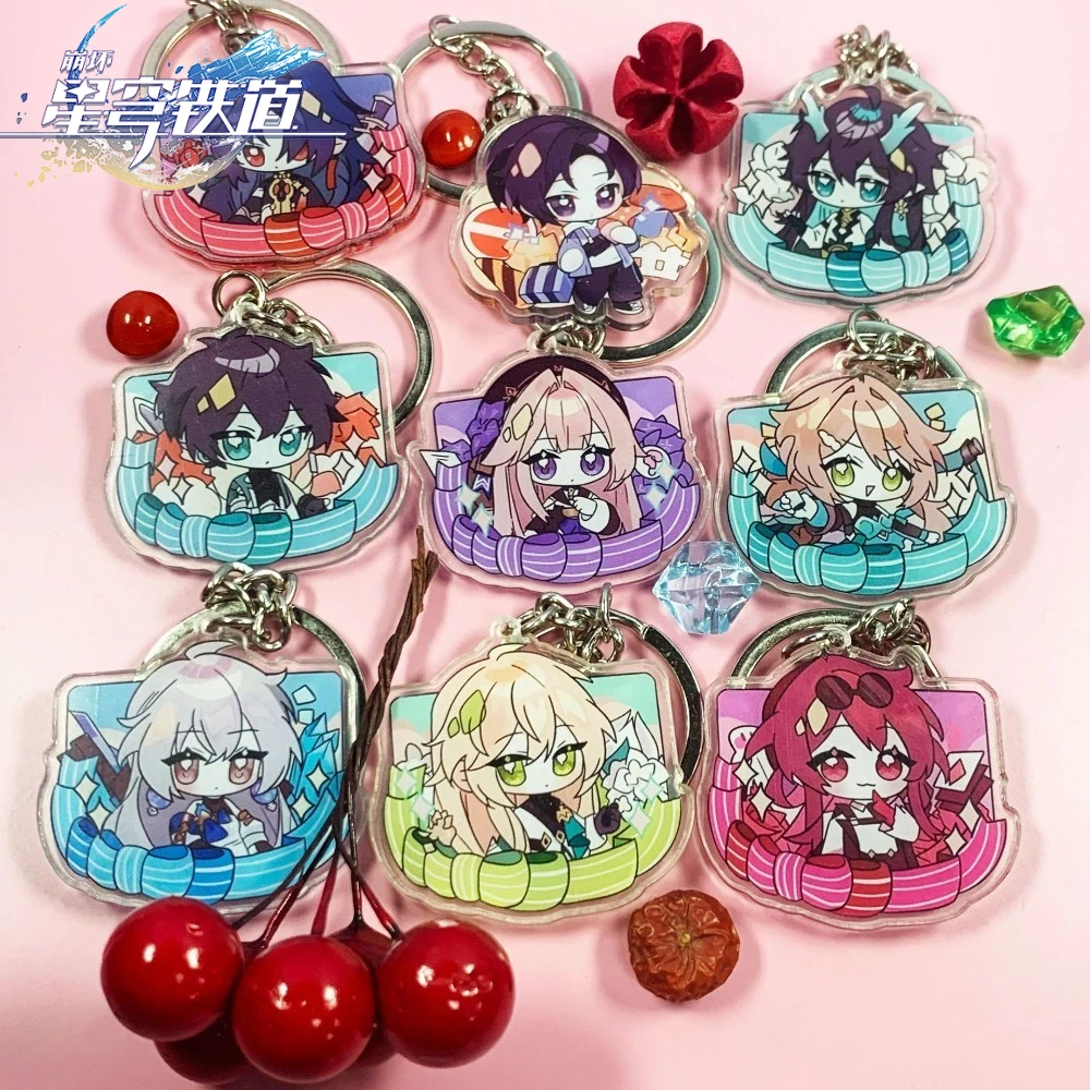 هونكاي: ستار السكك الحديدية لعبة ميرش تشيبي نمط المفاتيح دان هنغ هيرتا بيلا برونيا سامبو نيكولا لوه يي ظهره قلادة هدية عيد