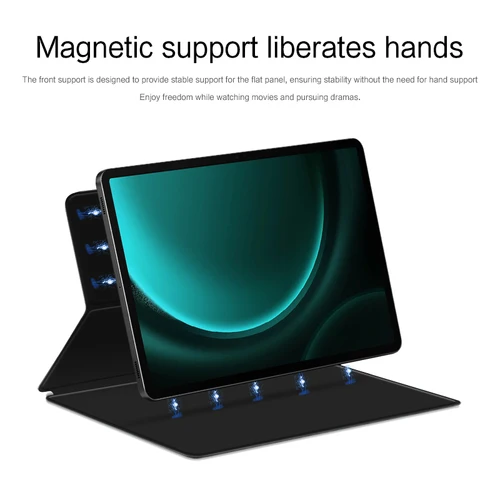 Imagen 2 del producto Funda magnética para Samsung Galaxy Tab S10 + S10 Plus S10 Ultra Smart Book Cover Folio para Samsung Tab S7 S8 S9 FE Plus Fundas con soporte
