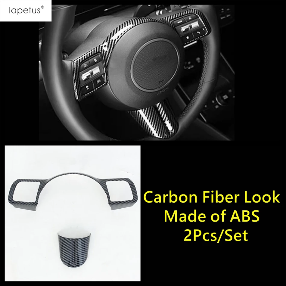 

Car Steering Wheel Frame Button Panel Frame Decoration Cover Trim For Hyundai Sonata 11th 2024 2025 ABS Carbon Fiber Accessories