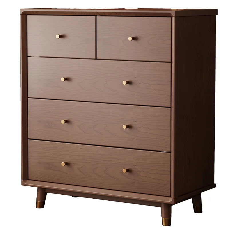 Yjq French retro solid wood chest of drawers against the wall storage living room bedroom medieval storage drawer cabinet