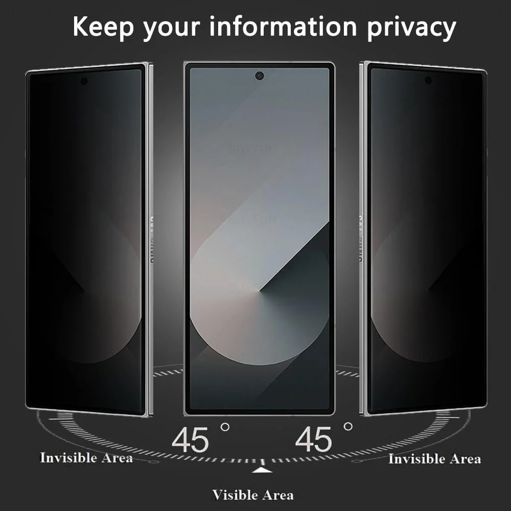 1/2/3/4 pieces of privacy protection film suitable for Samsung Galaxy Z Fold7 Fold6 Fold8 anti spy screen tempered glass film