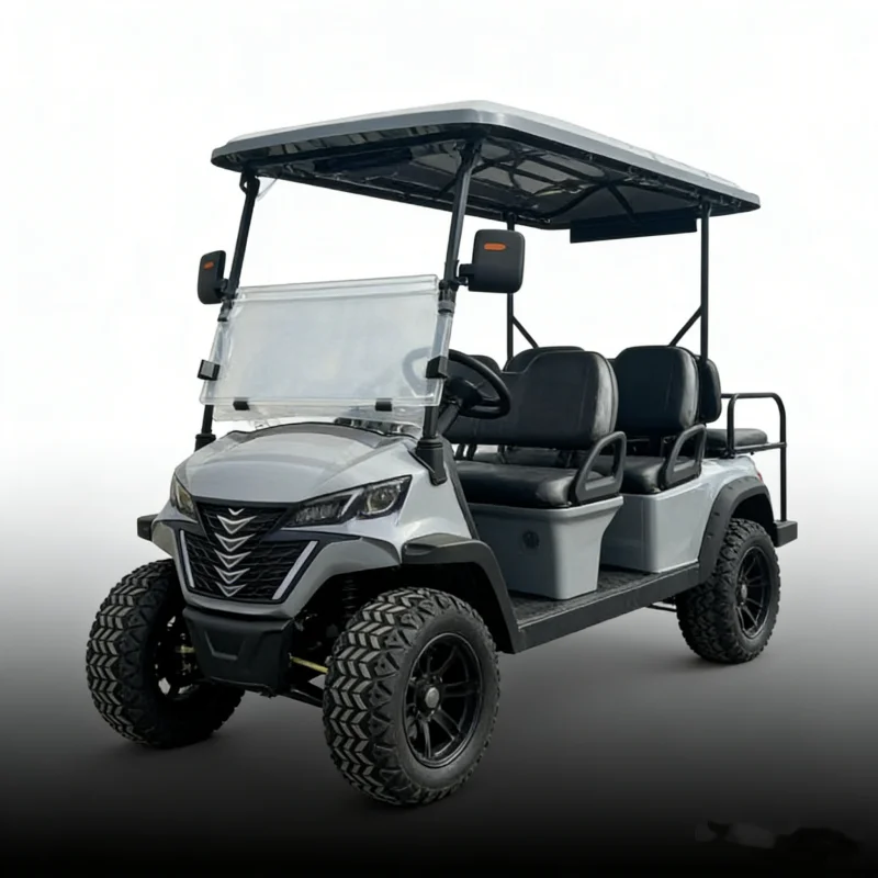 Upgraded 4WD Off Road Electric Golf Cart 6 Seater 72V Lithium Battery Lifted All Terrain Off-Road Golf Buggy