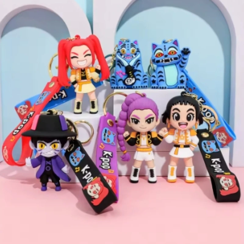 

Keychain Rumi Mira Zoey Anime Figure Keyrings PVC Backpack Pendant Birthday Giving gifts to fans Gift Party Favors 키링