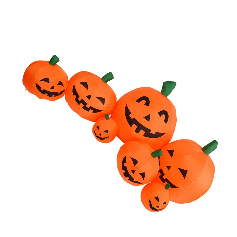 2.3M 7pcs Inflatable Pumpkin Decoration Halloween Outdoor Party Supplies Incubator 24 Slots Water Filling