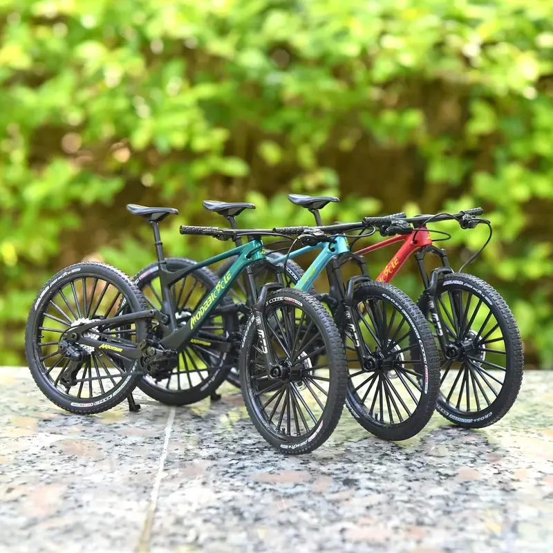 Modelo de bicicleta de montanha de metal vintage desktop mini liga clássico brinquedo de bicicleta fundido modelo de dedo decoração de casa