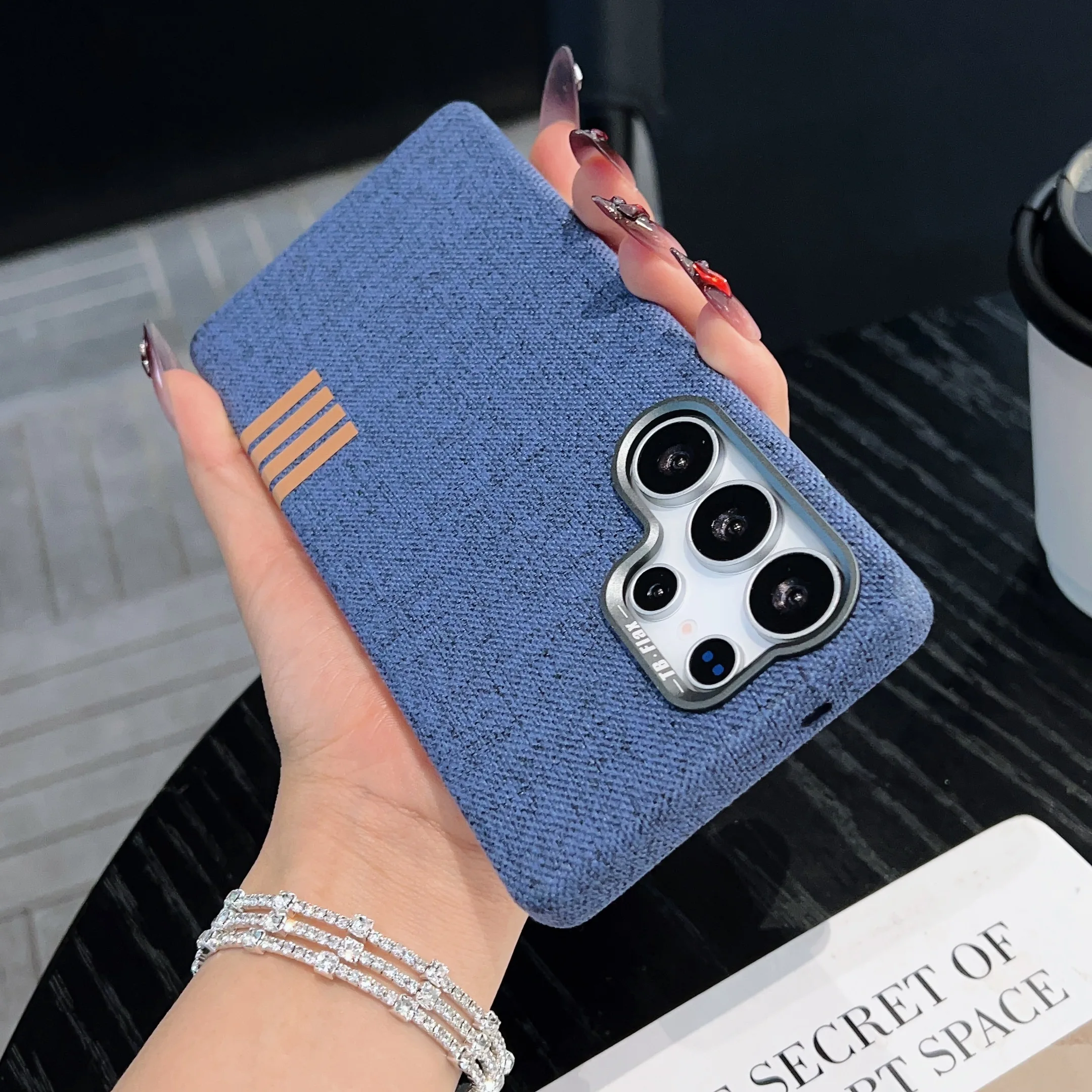 

Оригинальный чехол для телефона из льняной ткани MagSafe с беспроводной зарядкой для Samsung Galaxy S25 S24 S23 Ultra Plus, защитный чехол для объектива из сплава