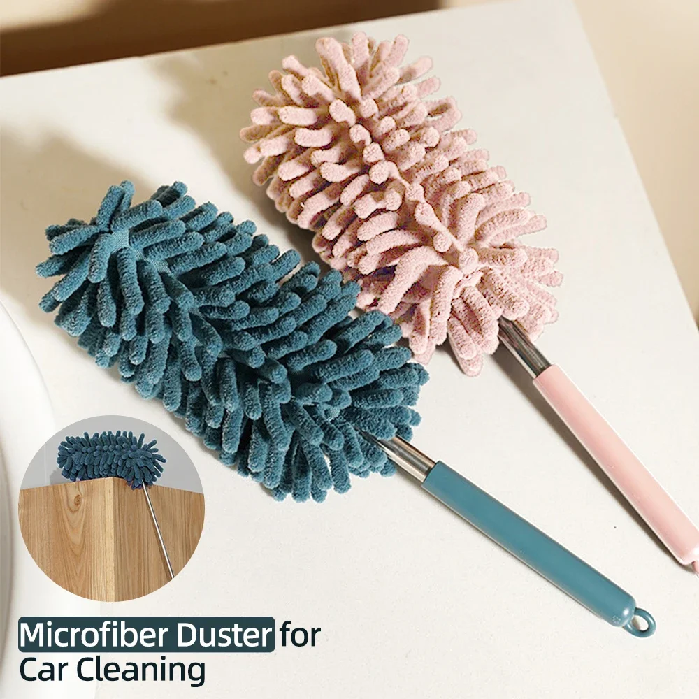 1/2Pcs Mini Car Duster Brush Telescopic Dust Remover Cleanning Washing Tool for Home Auto Air-conditioner Furniture Shutter image 4