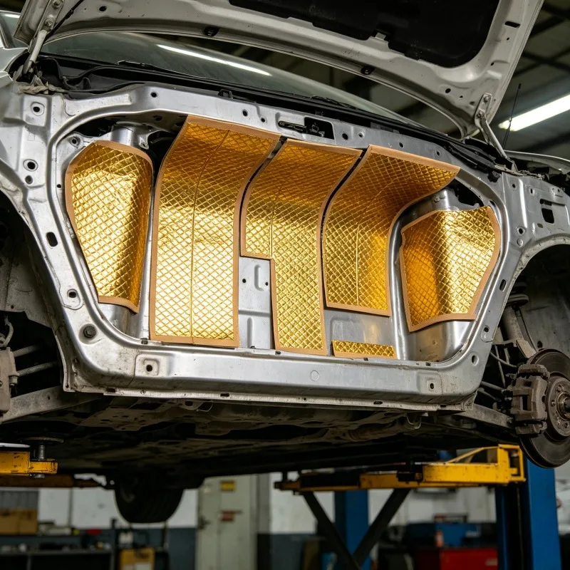 Car Sound Deadening Mat Butyl Rubber Sound Proofing Damping Sheet Golden Foil Noise Insulation Vibration Dampener for Door Trunk