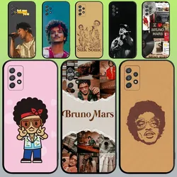B-Bruno Mars 가수 휴대폰 케이스, 삼성 갤럭시 A20,A21s,A22,A31,A32,A52,A53,A72,73,A80,A91 용 소프트 블랙 커버
