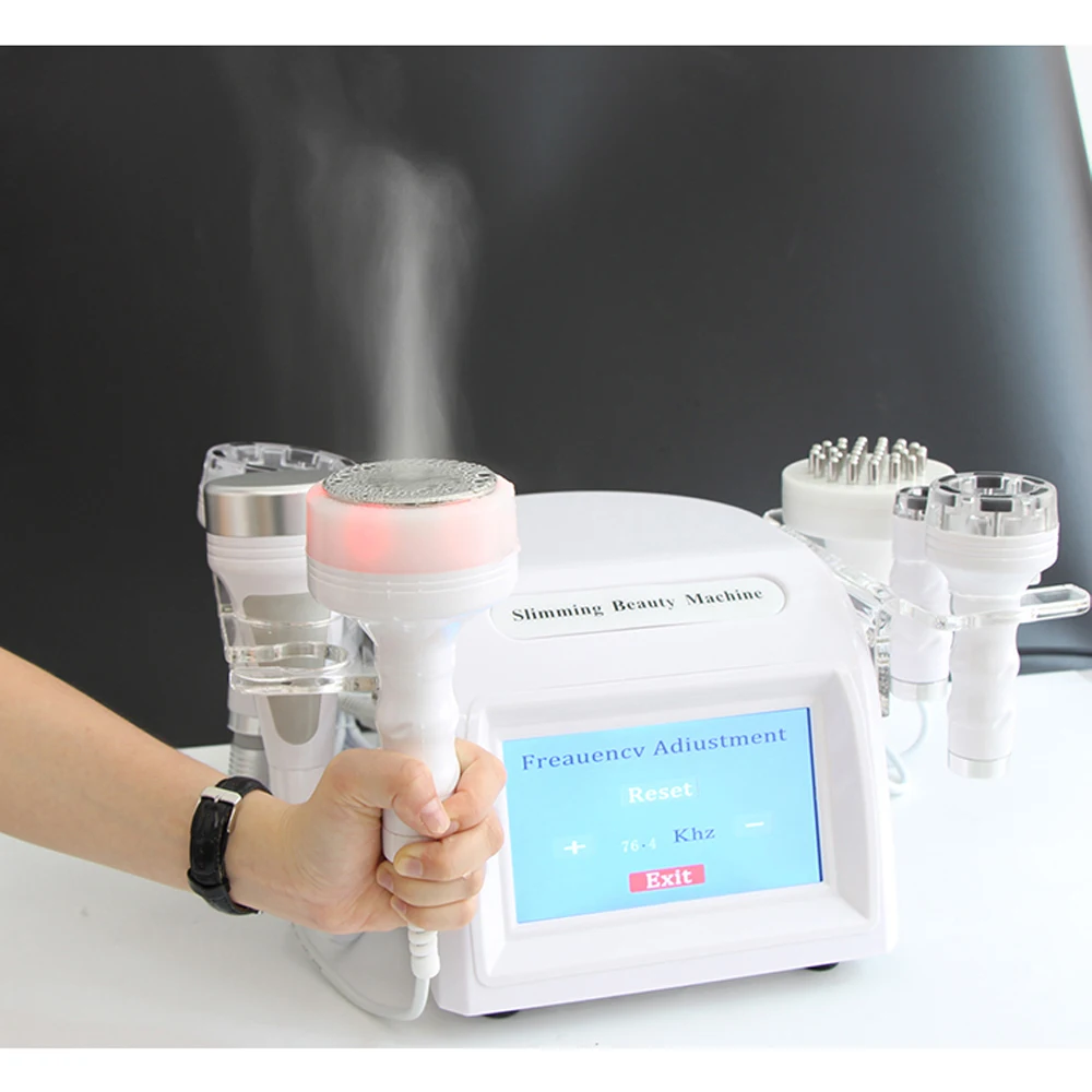 6 in 1 80K Cavitation Radio Frequency Device Face Body Tighten Slimming Weight Loss Anti-wrinkle Anti-cellulite Beauty Machine
