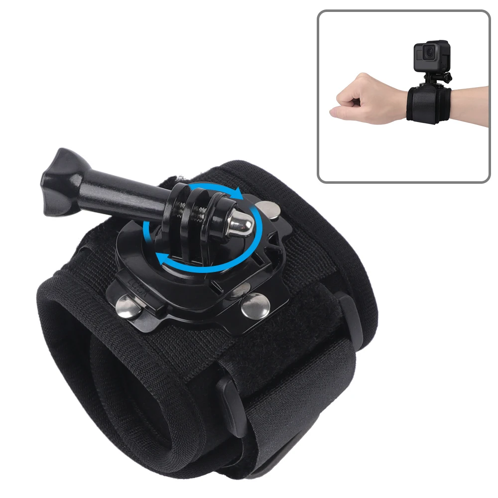 360 Degree Rotation Hand Wrist Strap for GoPro Hero11 10 9 8 7 5 6 Session Xiaomi Yi 4K Lite SJ4000 H9 Arm Belt Go Pro Accessory