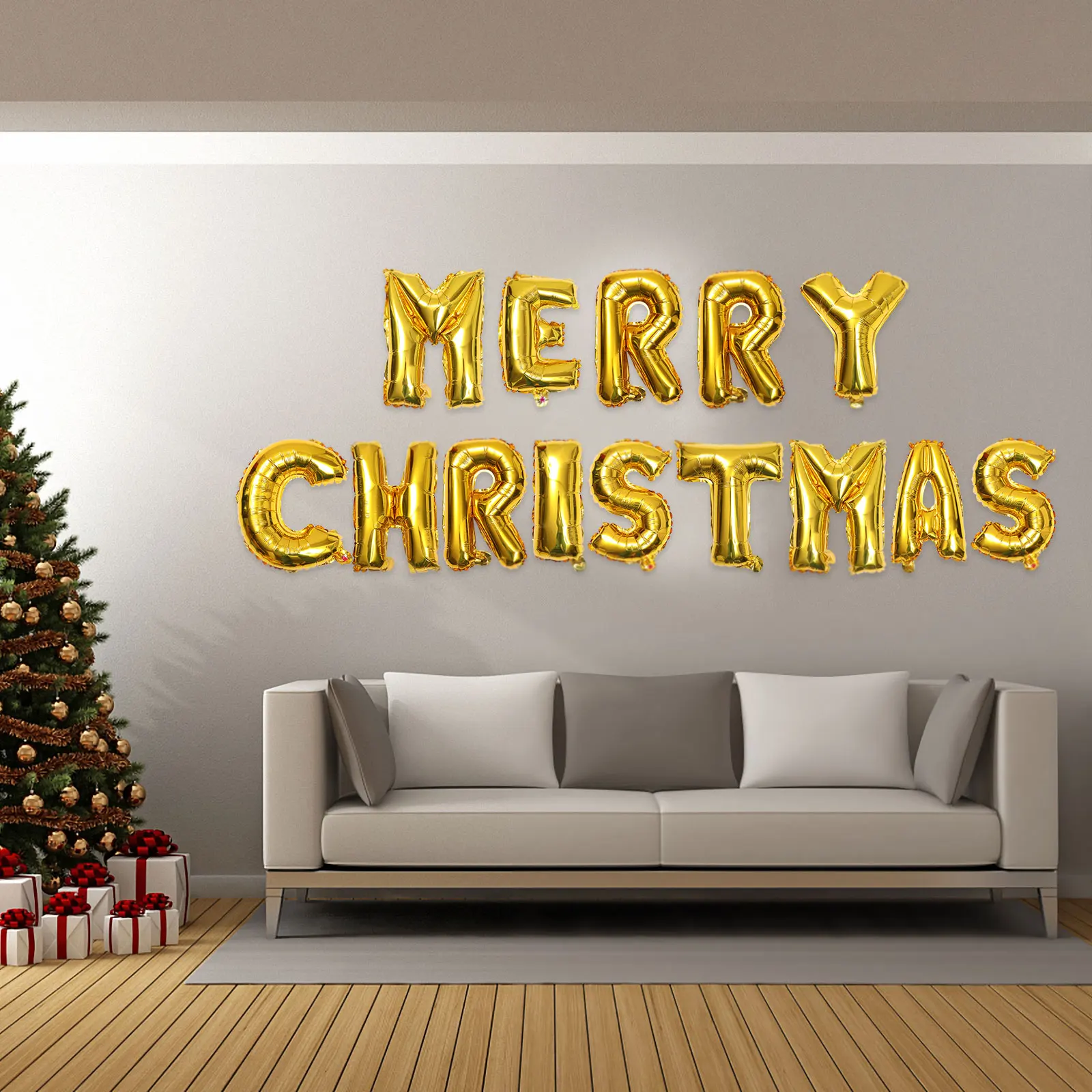 

Alphabet Balloon Set Christmas Decor Balloons Party Decorative Prop Aluminum Foil Xmas Layout