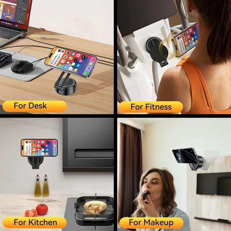 Supporto per telefono con aspirazione magnetica sottovuoto elettrico, 360 °   Supporto per auto con rotazione, supporto magnetico per telefono per auto per Iphone16/15/14/13