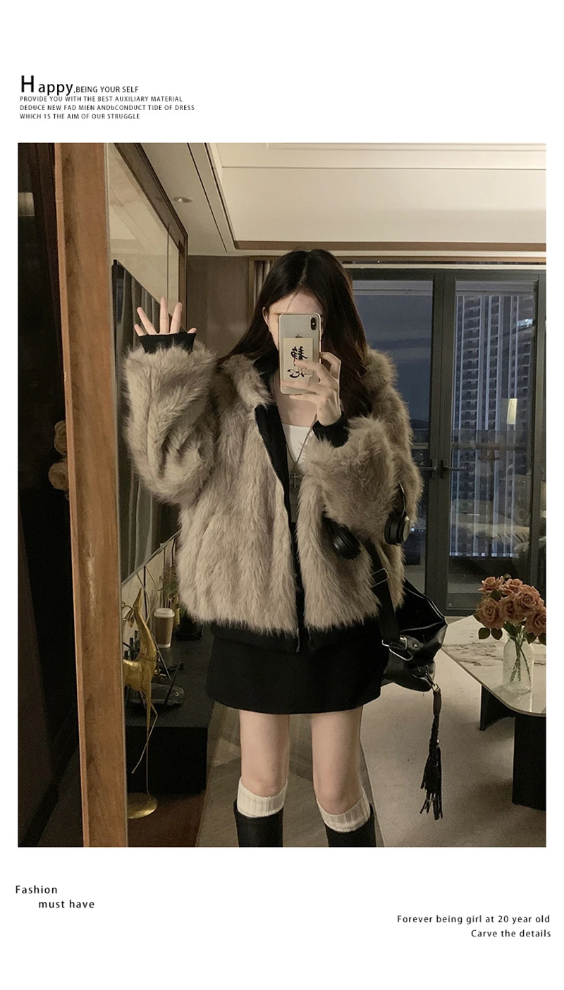 Two-sided Wear Imitation mink velvet Fur Hooded Cotton Padded Jacket Fashion New Winter Jackets Women's Short Loose Coats Trend 136 S93287634aadb4a97afe01bfa9a84a9efN
